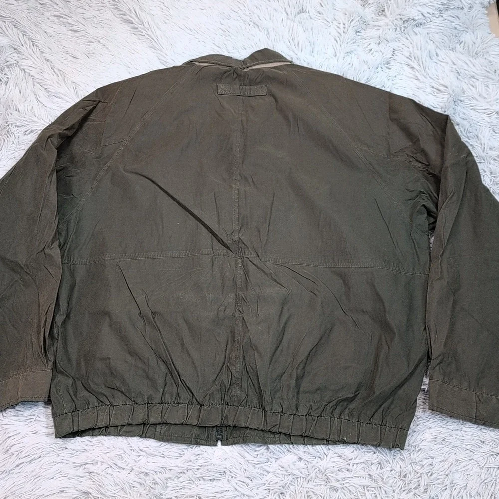 Weatherproof‎ Jacket Mens XXL Green Windbreaker Pockets Lined Athletic Soft